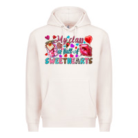Pale Pink my class is full of sweethearts Premium Hoodie - NancyCooperArtShop