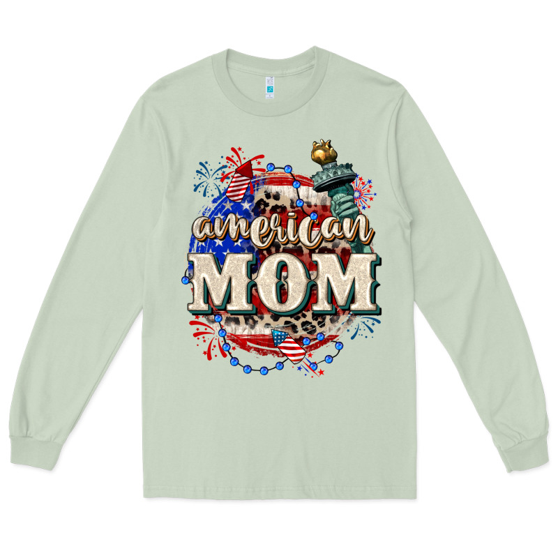 American Mom 4th Of July Long Sleeve Tee by CowGirlArtShop | Teevron