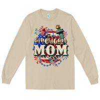 Mushroom American Mom 4th of July Long Sleeve Tee - CowGirlArtShop