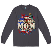 Smoke American Mom 4th of July Long Sleeve Tee - CowGirlArtShop