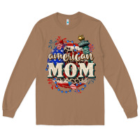 Toasted Coconut American Mom 4th of July Long Sleeve Tee - CowGirlArtShop