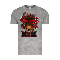 Cloud Rock cheer mom afro messy bun Vintage Tee - texasbilliewilder