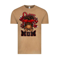 Vintage Camel cheer mom afro messy bun Vintage Tee - texasbilliewilder