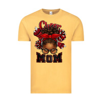 Vintage Mustard cheer mom afro messy bun Vintage Tee - texasbilliewilder