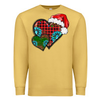 Antique Gold Christmas heart gemstones leopard Premium Sweatshirt - BarkalooDesign