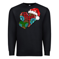 Black Christmas heart gemstones leopard Premium Sweatshirt - BarkalooDesign