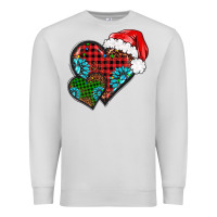 Dove Grey Christmas heart gemstones leopard Premium Sweatshirt - BarkalooDesign