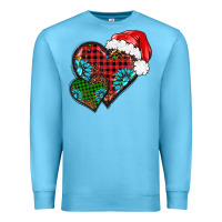 Ocean Blue Christmas heart gemstones leopard Premium Sweatshirt - BarkalooDesign