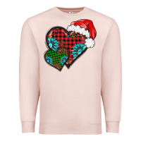 Pale Pink Christmas heart gemstones leopard Premium Sweatshirt - BarkalooDesign