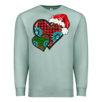 Seafoam Christmas heart gemstones leopard Premium Sweatshirt - BarkalooDesign