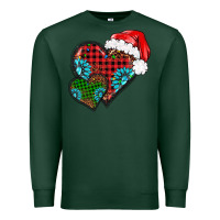Sports Green Christmas heart gemstones leopard Premium Sweatshirt - BarkalooDesign