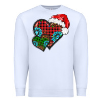White Christmas heart gemstones leopard Premium Sweatshirt - BarkalooDesign