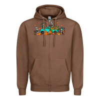 Chestnut fall cactus pumpkin truck Zipper Hoodie - JahusDesignShop