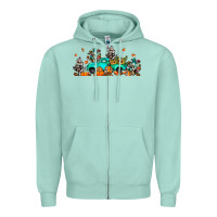 Seafoam fall cactus pumpkin truck Zipper Hoodie - JahusDesignShop