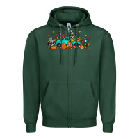 Sports Green fall cactus pumpkin truck Zipper Hoodie - JahusDesignShop