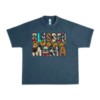 Midnight Navy blessed mama Urban Heavy Tee - Zillion Design Studio