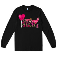 Black cupid can suck it valentine's day Long Sleeve Tee - FaDigitalArtStudio