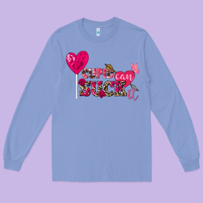 Cupid Can Suck It Valentine's Day Long Sleeve Tee Designed By Fadigitalartstudio