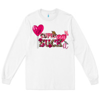 White cupid can suck it valentine's day Long Sleeve Tee - FaDigitalArtStudio