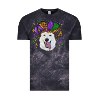 Cloud Black mardi gras hat  white shepherd Vintage Tee - RanaPortraitStore