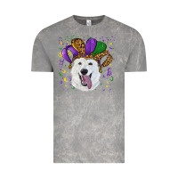 Cloud Rock mardi gras hat  white shepherd Vintage Tee - RanaPortraitStore