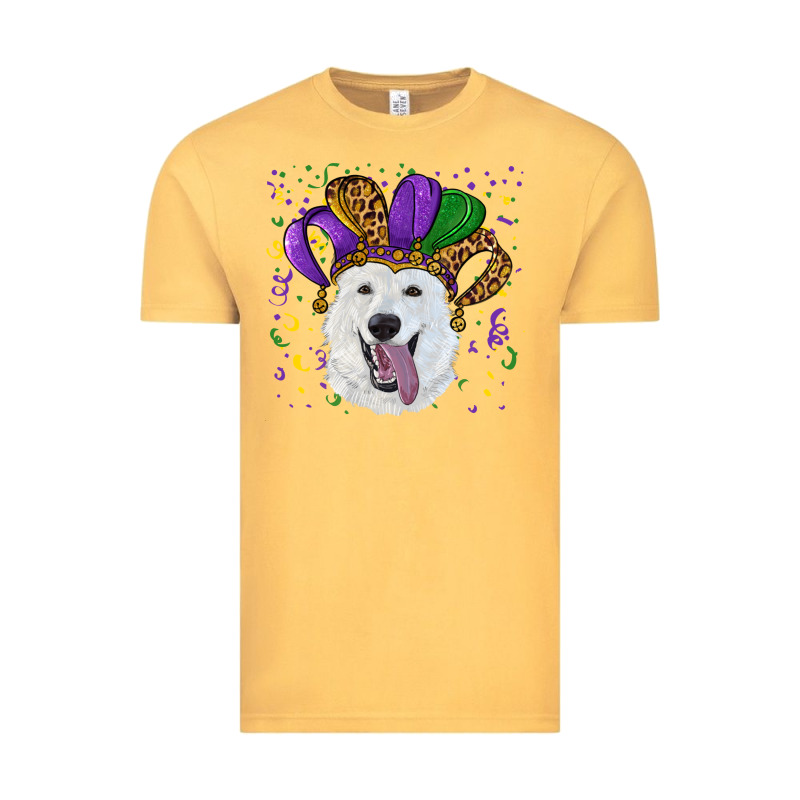 Mardi Gras Hat  White Shepherd Vintage Tee by RanaPortraitStore | Teevron
