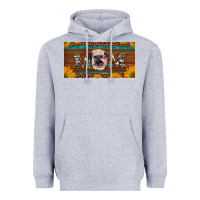 Heather Grey western heifer mom with sunflowers and turquoise license plate Heavyweight Hoodie - Artiststas