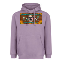 Lavender western heifer mom with sunflowers and turquoise license plate Heavyweight Hoodie - Artiststas