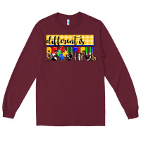 Burgundy different is beautiful Long Sleeve Tee - AdoDesignShop
