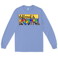 Colony Blue different is beautiful Long Sleeve Tee - AdoDesignShop