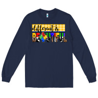 Navy different is beautiful Long Sleeve Tee - AdoDesignShop