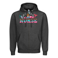 Charcoal Heather nurse with race and oto equipment Zipper Hoodie - AdoDesignShop