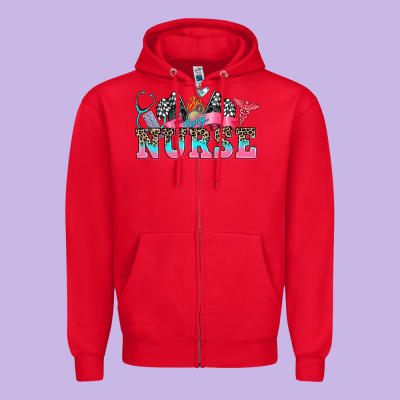 Nurse With Race And Oto Equipment Zipper Hoodie Designed By Adodesignshop