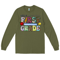 Army Green hellofirstgrade Long Sleeve Tee - CowhideDigitalArt