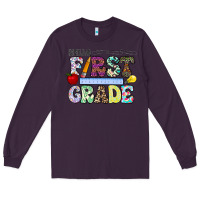 Plum hellofirstgrade Long Sleeve Tee - CowhideDigitalArt