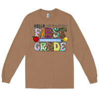 Toasted Coconut hellofirstgrade Long Sleeve Tee - CowhideDigitalArt