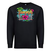 Black summer mom Premium Sweatshirt - NancyCooperArtShop