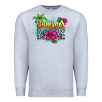 Heather Grey summer mom Premium Sweatshirt - NancyCooperArtShop