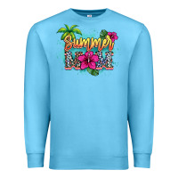 Ocean Blue summer mom Premium Sweatshirt - NancyCooperArtShop