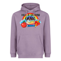 Lavender back to school hello second grade 3200x2400 Heavyweight Hoodie - AdoDesignShop