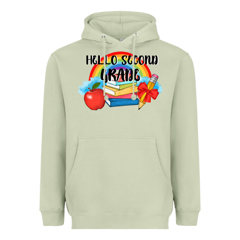 Back To School Hello Second Grade 3200x2400 Heavyweight Hoodie by AdoDesignShop | Teevron