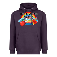 Plum back to school hello second grade 3200x2400 Heavyweight Hoodie - AdoDesignShop