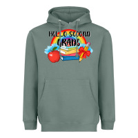 Sage back to school hello second grade 3200x2400 Heavyweight Hoodie - AdoDesignShop