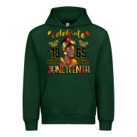 Forest Green celebrate 1865 juneteenth with black woman Urban Hoodie - LillyAllenDesigns