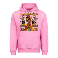 Fuchsia Pink celebrate 1865 juneteenth with black woman Urban Hoodie - LillyAllenDesigns