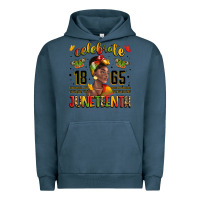 Pigment Midnight Navy celebrate 1865 juneteenth with black woman Urban Hoodie - LillyAllenDesigns