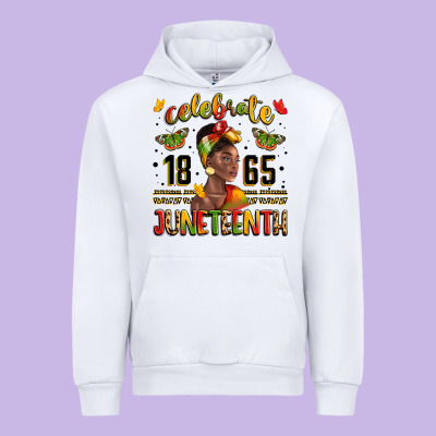 Celebrate 1865 Juneteenth With Black Woman Urban Hoodie Designed By Lillyallendesigns