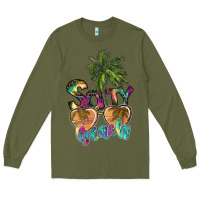 Army Green salty beach Long Sleeve Tee - SublimationCraftShop