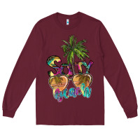Burgundy salty beach Long Sleeve Tee - SublimationCraftShop