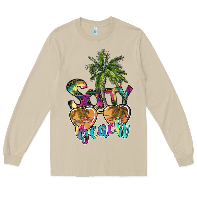 Salty Beach Long Sleeve Tee by SublimationCraftShop | Teevron